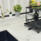 2 Tier Dish Drying Rack with Cutlery Holder, Cup Rack, Drainboard