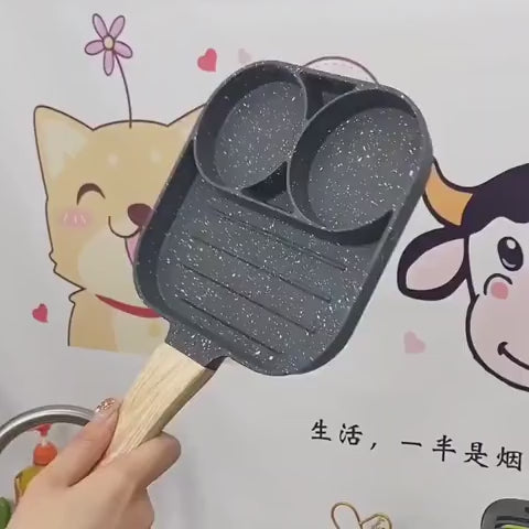 2 in 1 Hole Pan Mini Frying Egg Nonstick Skillet Pan Perfect pan for Breakfast 