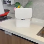 Durable Narrow Hanging Wall Mounted Waste Bin With Lid Suitable for Kitchen Cabinet Door - 9 Liter