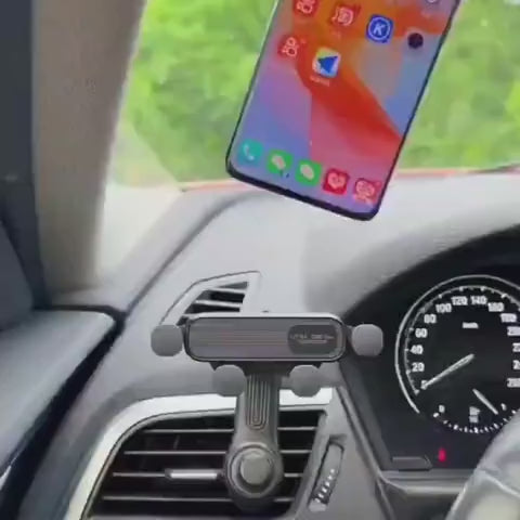 Mobile Phone Holder for Car - 360° Rotatable Gravity Sensing Smartphone Stand, Air Vent Clip Mount Mobile Cell Stand