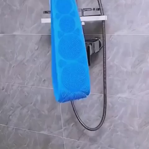 Silicone Bath Body Brush, Exfoliating Lengthen Silicone Body Back Scrubber 