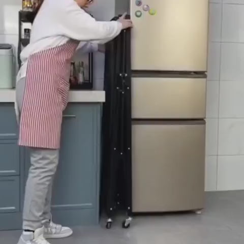 Heavy Duty Multi Tier Foldable Storage Rack with Movable Wheel For Kitchen, Pantry Laundry multiple tiers