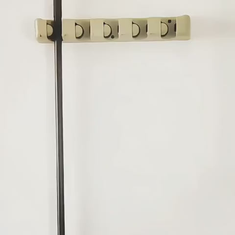 Broom Holder Wall Mounted, mop Holder for Wall, Broom Stick Holder, Storage Broomstick Brush Mount Organizer with Hanger Hooks.